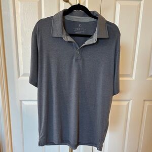 Men’s Freefly heathered grey bamboo performance polo size L